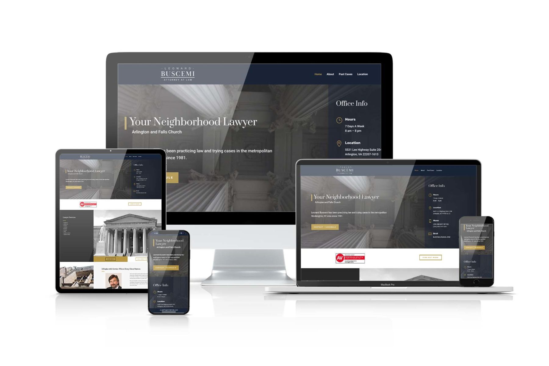 DC Law Firm Website Design using DIVI theme